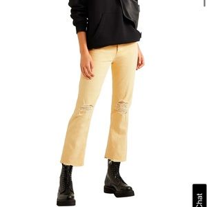 Mother The Tomcat Jean Size 29 Yellow